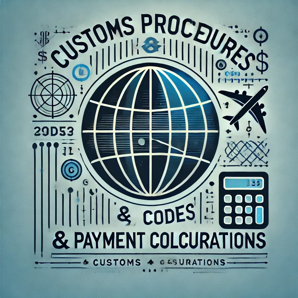 Customs procedures, codes, & payment calculations.